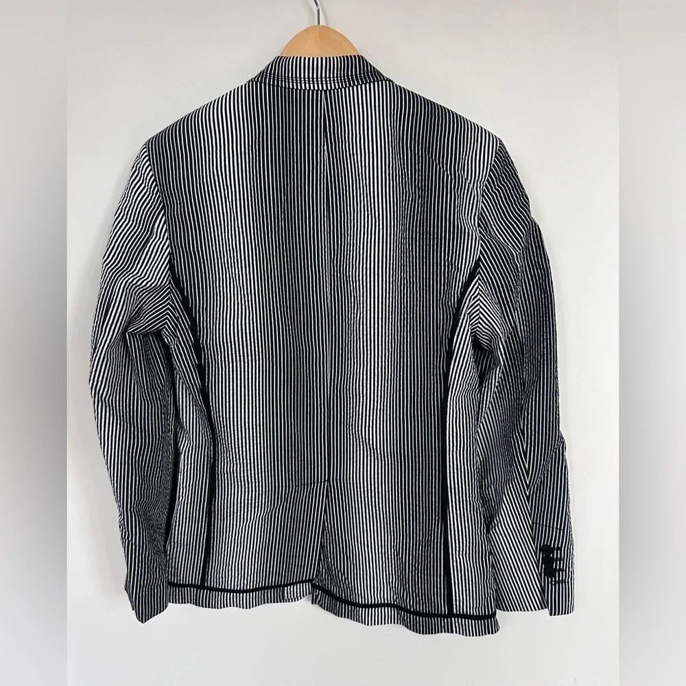 Roberto Cavalli cotton  Striped Blazer Us38 It48  Mediumm white blue